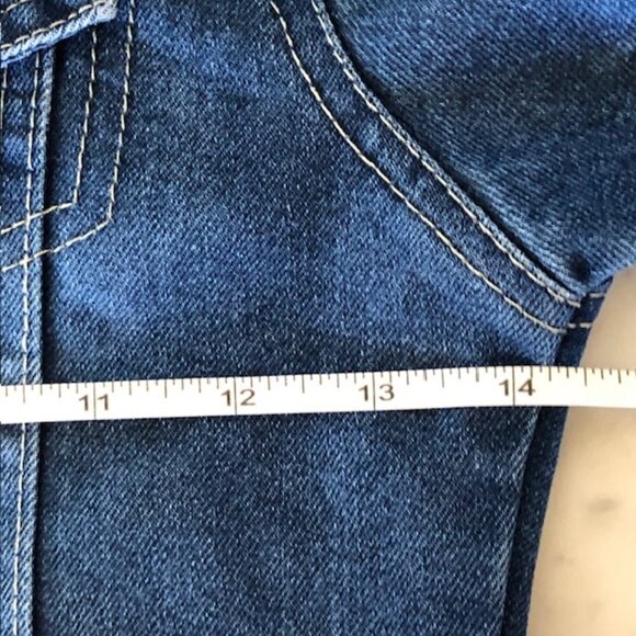 ONE STEP UP Crystal Gold Button Denim Jean Jacket Size 7/8 - Picture 13 of 15